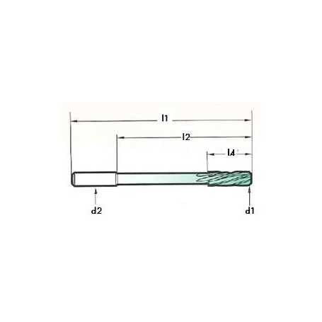 Reamer - Helix 10° HSS-E Co Din 212 Ø7,99