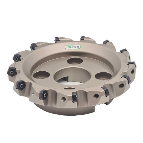 66° face milling cutter for double-sided inserts type PNMU0905 with 10 cutting edges