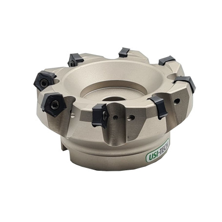 66° face milling cutter for double-sided inserts type PNMU0905 with 10 cutting edges