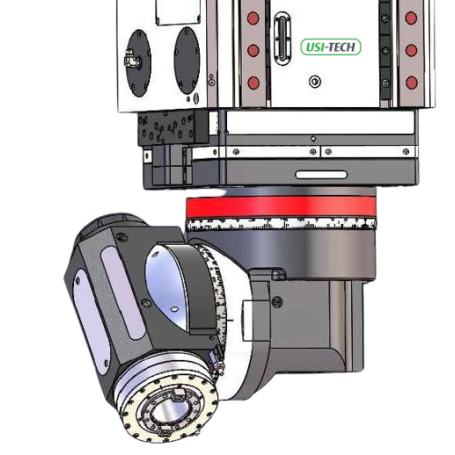 Tête de fraisage angulaire CNC en position