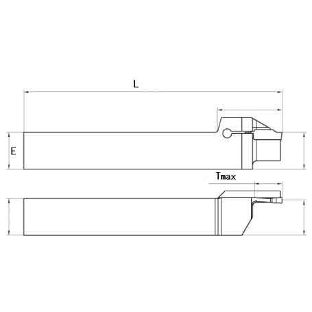 Straight frontal grooving toolholder